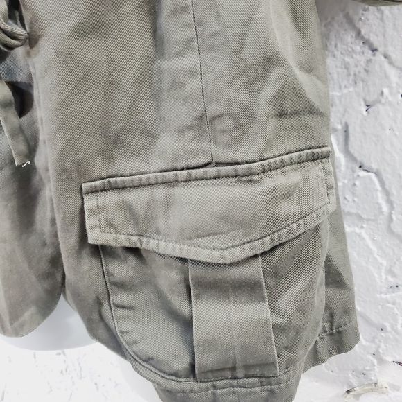 Anthropologie  Tabitha army military green button down belted tie jacket size 6 - Picture 12 of 13